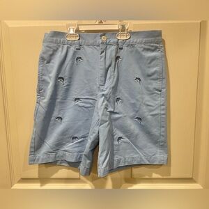 Vineyard Vines embroidered swordfish print blue shorts size 18